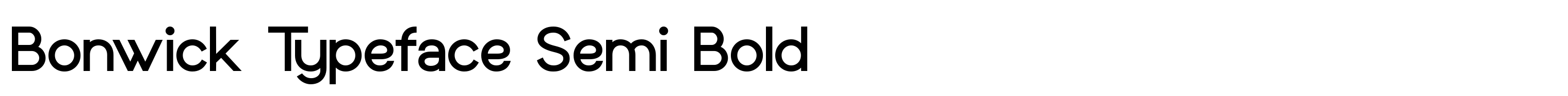 Bonwick Typeface Semi Bold